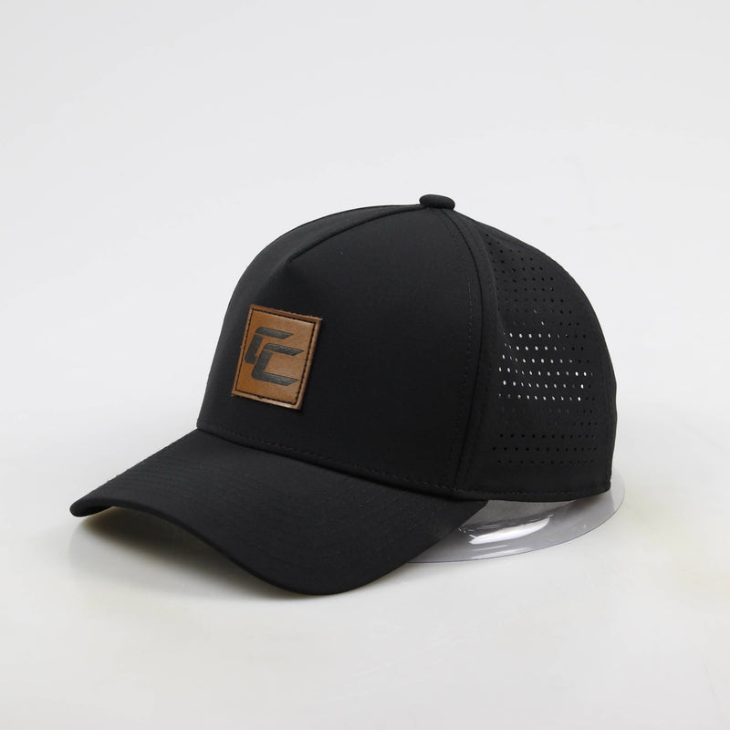 CC Leather Patch Snapback - Black