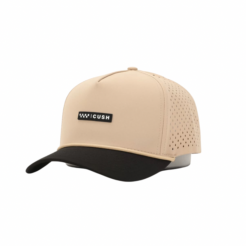 Badge Snapback Cap - Tan