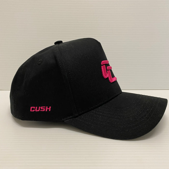 Pink on Black Cush Cap (SnapBack)
